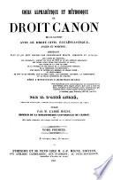 Cours Alphabétique et Méthodique de Droit Canon