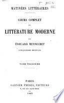 Cours complet de littérature moderne