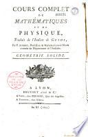 Cours complet de mathématiques et de physique
