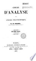 Cours d'analyse de l'Ecole Polytechnique