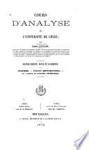 Cours d'analyse de l'Université de Liége