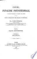Cours d'analyse infinitésimale: Calcul différential. fasc. 1-2
