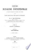 Cours d'analyse infinitésimale: Calcul intégral. fasc. 1-2
