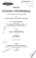 Cours d'analyse infinitésimale