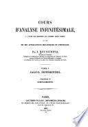 Cours d'analyse infinitésimale