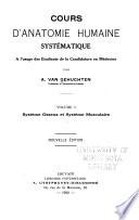 Cours d'anatomie humaine systématique à l'usage des étudiants de la candidature en médecine: Système osseaux et système musculaire