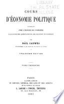 Cours d'économie politique: ptie. Économie publique et financière. t.4