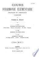 Cours d'harmonie élémentaire pratique et théorique à l'usage des pianistes