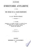 Cours d'histoire annamite à l'usage des écoles de la Basse-Cochinchine