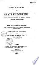Cours d'histoire des états européens depuis le bouleversement de l'Empire romain d'Occident jusqu'en 1789