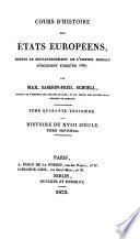 Cours d'histoire des états européens