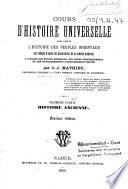 Cours d'histoire universelle à l'usage des cours professionnels et des établissements d'enseignement moyen