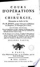 Cours d'opérations de chirurgie