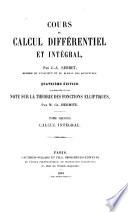 Cours de calcul différentiel et intégral