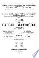 Cours de calcul matriciel appliqué