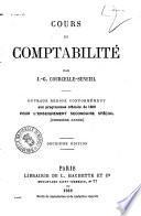 Cours de comptabilite par J.-G. Courcelle-Seneuil