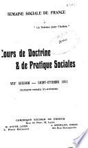 Cours de doctrine & de pratique sociales
