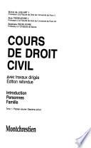 Cours de droit civil: v. Introduction, personnes, famille