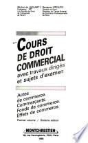 Cours de droit commercial