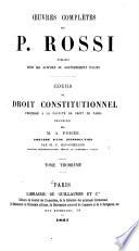 Cours de droit constitutionnel professé à la Faculté de droit de Paris