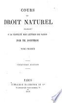 Cours de droit naturel