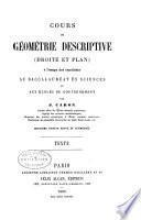 Cours de géométrie descriptive (droit et plan)
