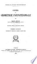 Cours de géométrie infinitésimale
