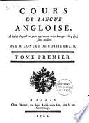 Cours de langue angloise