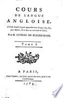 Cours de langue angloise