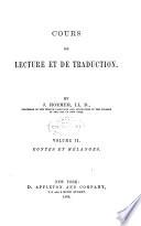 Cours de lecture et de traduction