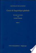 Cours de linguistique générale