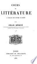 Cours de littérature à l'usage des divers examens