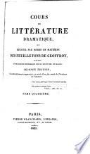 Cours de littérature dramatique