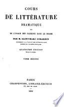 Cours de littérature dramatique