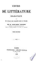 Cours de littérature dramatique