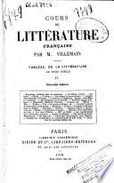 Cours de littérature française: tableau de la littérature au 18ième siècle
