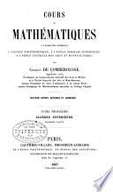 Cours de mathématiques, à l'usage des candidats à l'École polytechnique: Algèbre supérieure
