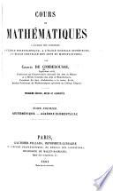 Cours de mathématiques: Arithmétique. Algèbre élémentaire