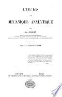 Cours de mécanique analytique
