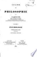 Cours de philosophie. 2 : Psychologie