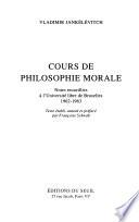 Cours de philosophie morale