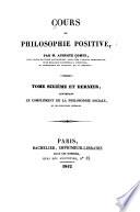 Cours de philosophie positive