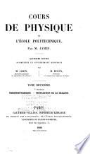 Cours de physique de l'École polytechnique