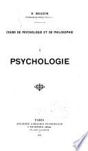 Cours de psychologie et de philosophie: Psychologie