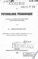 Cours de psychologie pédagogique