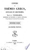 Cours de thèmes grecs