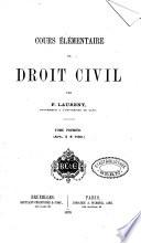 Cours élémentaire de droit civil