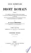 Cours élémentaire de droit romain