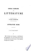 Cours familier de littérture
