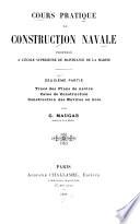 Cours pratique de construction navale professé à l'École supérieure de maistrance de la marine
